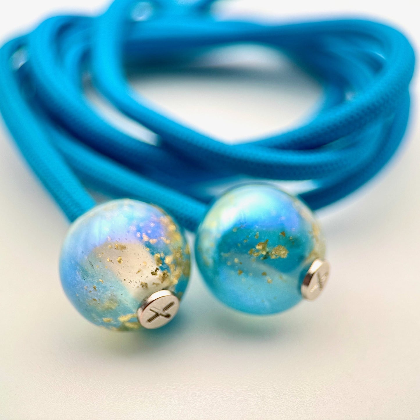 HOODIE CHARMS – Série Gold Flakes – Perle pour Cordon de Hoodie - Hoodie Charms - Turquoise