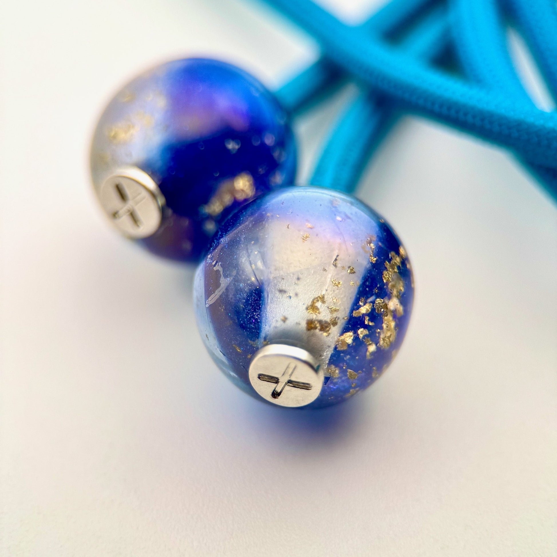 HOODIE CHARMS – Série Gold Flakes – Perle pour Cordon de Hoodie - Hoodie Charms - Turquoise