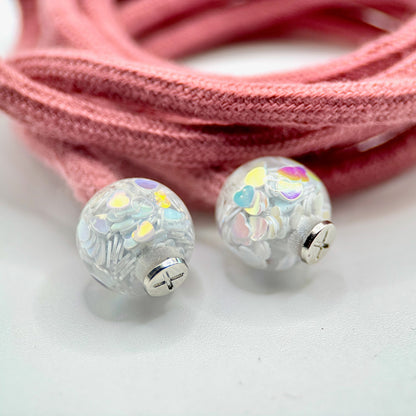 HOODIE CHARMS – Série Heart Glit – Perle pour Cordon de Hoodie - Hoodie Charms - Blanc