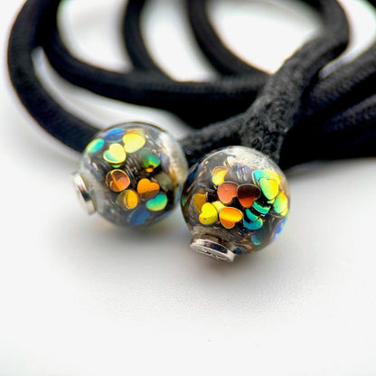 HOODIE CHARMS – Série Heart Glit – Perle pour Cordon de Hoodie - Hoodie Charms - Noir