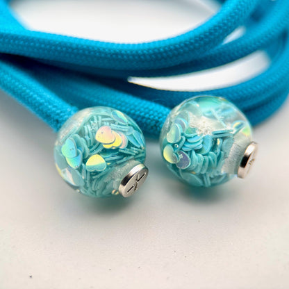 HOODIE CHARMS – Série Heart Glit – Perle pour Cordon de Hoodie - Hoodie Charms - Turquoise