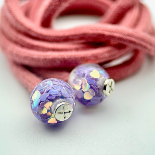HOODIE CHARMS – Série Heart Glit – Perle pour Cordon de Hoodie - Hoodie Charms - Violet