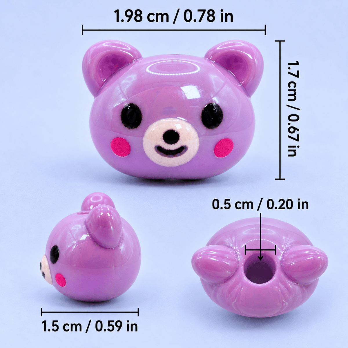 Hoodie Charms - Série Pearl Bear – Perles de Hoodie - Hoodie Charms - Bleu Ciel