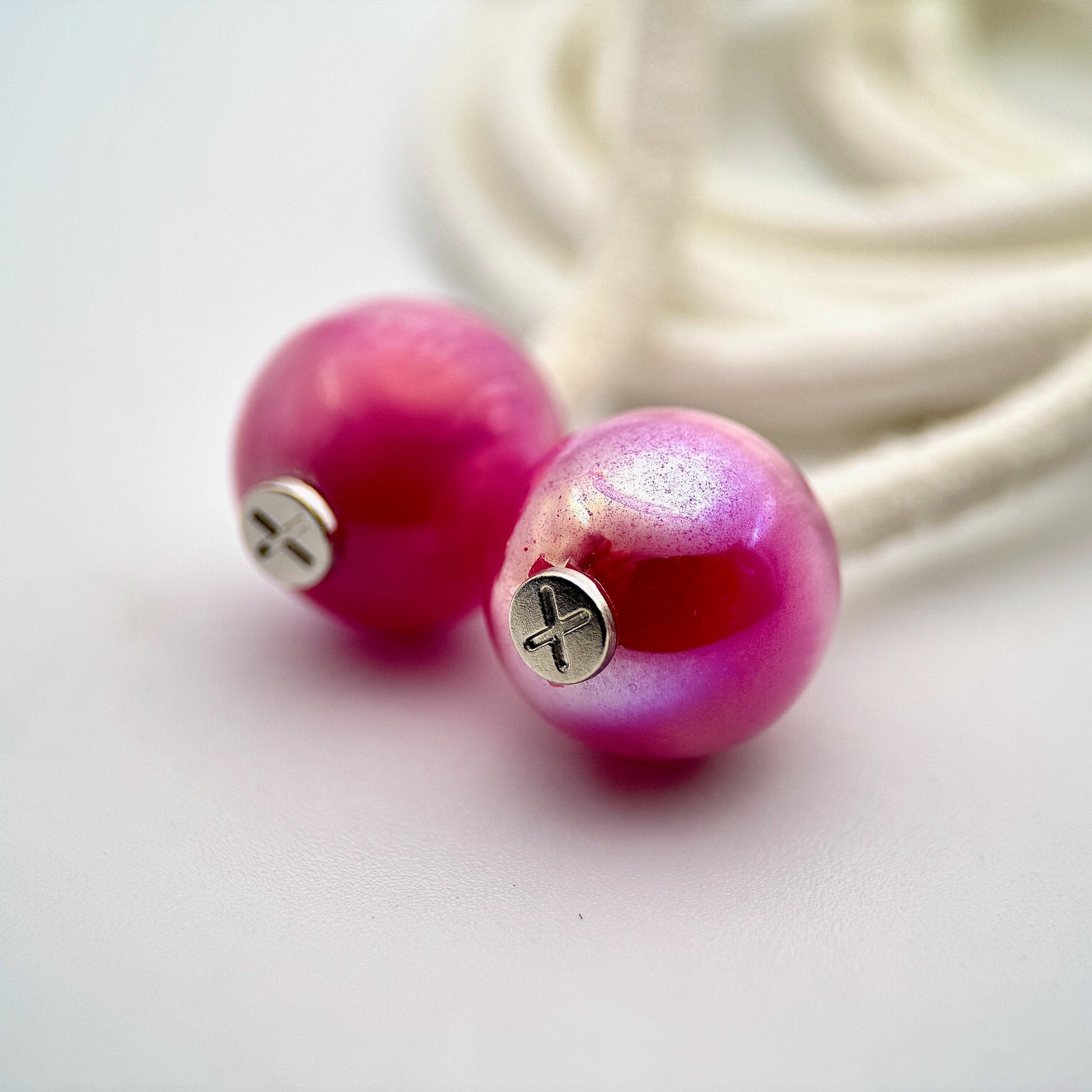 HOODIE CHARMS – Série Pearl Glow – Perle pour Cordon de Hoodie - Hoodie Charms - Rose