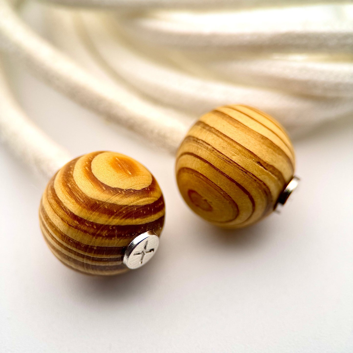 HOODIE CHARMS – Série RAW WOOD – Perle pour Cordon de Hoodie - Hoodie Charms - Tree Rings