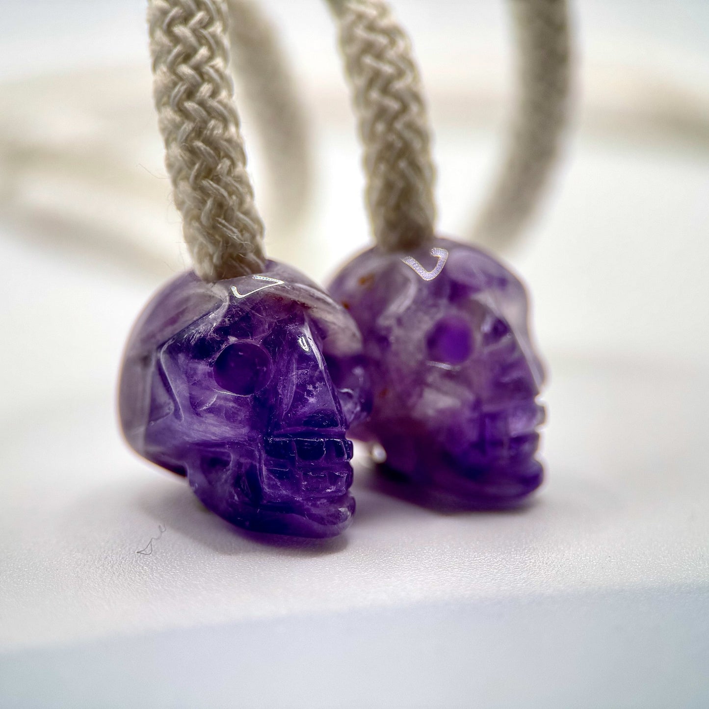 HOODIE CHARMS - Série Skull Stones – Perle pour Cordon de Hoodie - Hoodie Charms - Améthyste