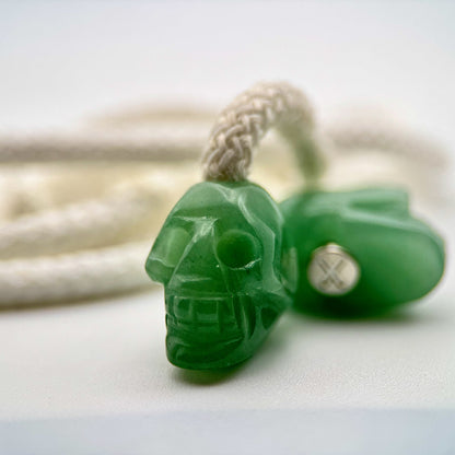 HOODIE CHARMS - Série Skull Stones – Perle pour Cordon de Hoodie - Hoodie Charms - Aventurine Verte