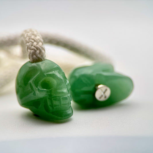 HOODIE CHARMS - Série Skull Stones – Perle pour Cordon de Hoodie - Hoodie Charms - Aventurine Verte