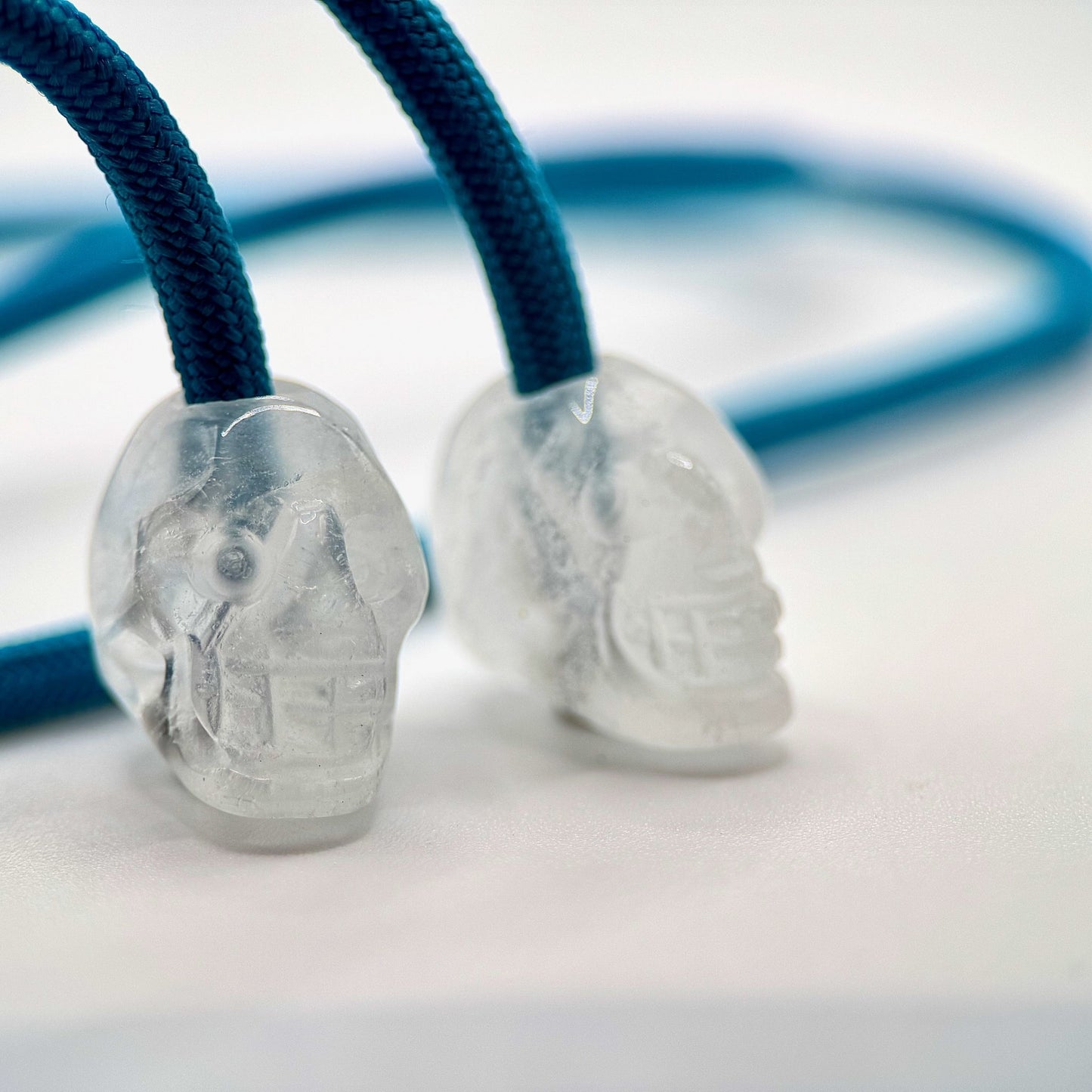 HOODIE CHARMS - Série Skull Stones – Perle pour Cordon de Hoodie - Hoodie Charms - Quartz Clair