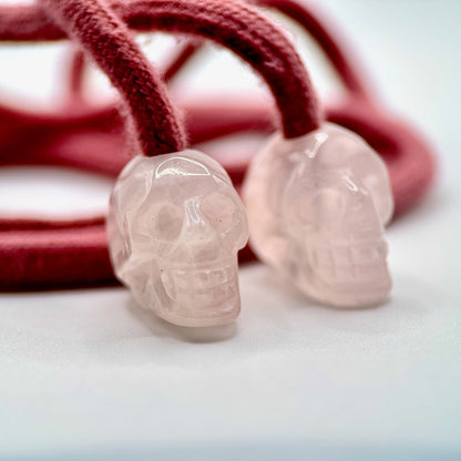 HOODIE CHARMS - Série Skull Stones – Perle pour Cordon de Hoodie - Hoodie Charms - Quartz Rose