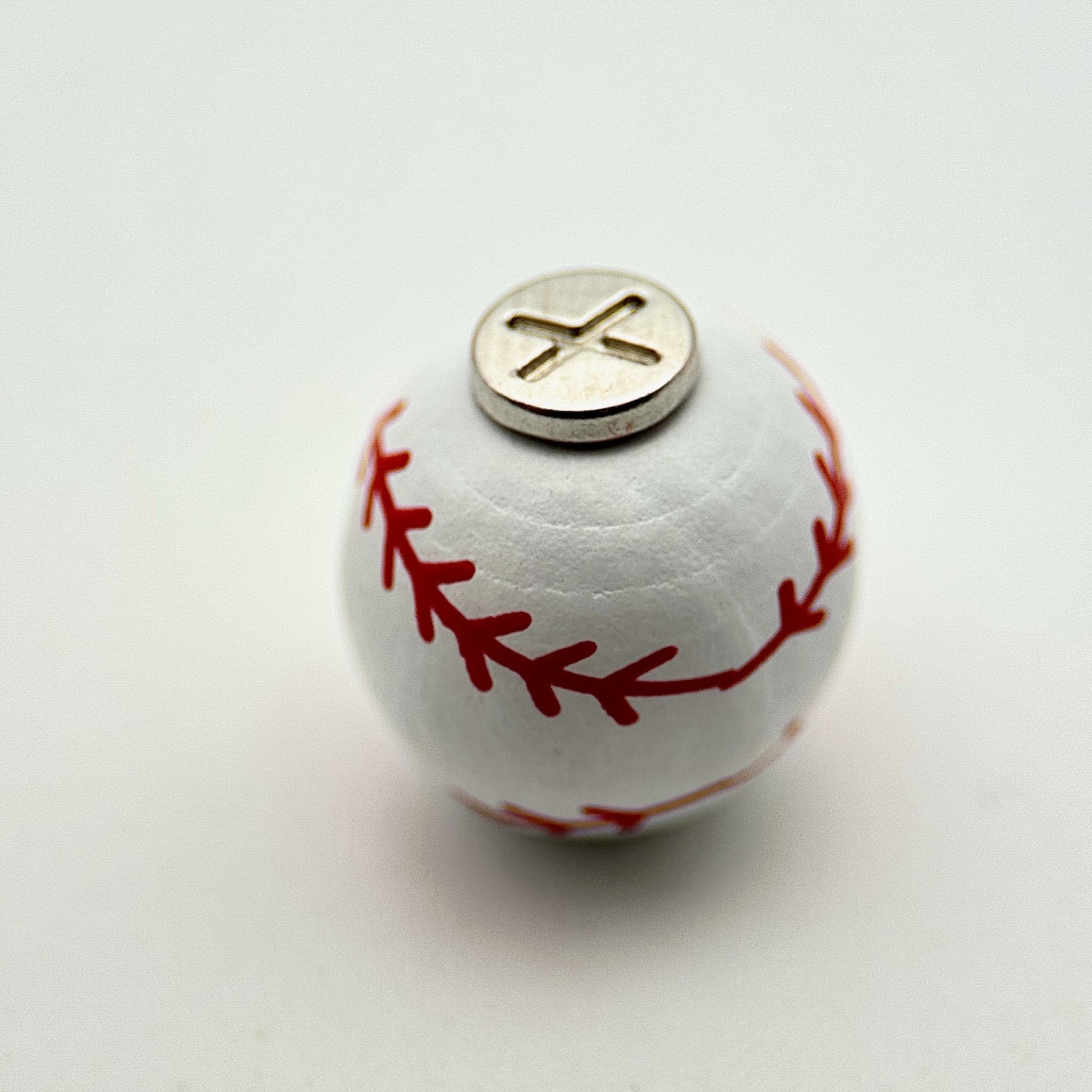 HOODIE CHARMS – Série Sportballs – Perle pour Cordon de Hoodie - Hoodie Charms - Baseball (Blanc)