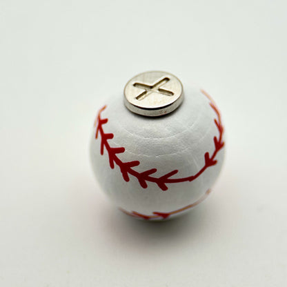 HOODIE CHARMS – Série Sportballs – Perle pour Cordon de Hoodie - Hoodie Charms - Baseball (Blanc)