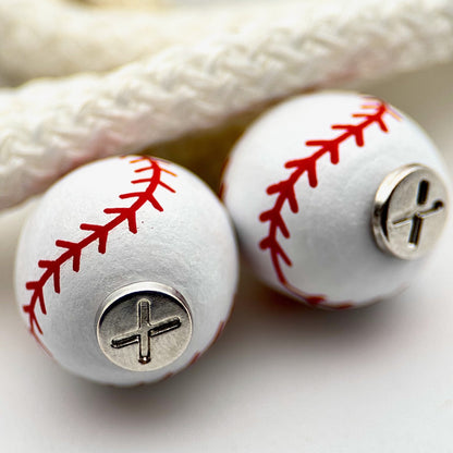 HOODIE CHARMS – Série Sportballs – Perle pour Cordon de Hoodie - Hoodie Charms - Baseball (Blanc)