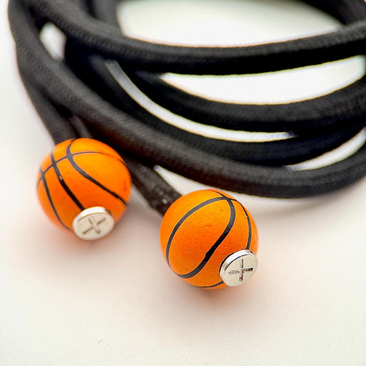 HOODIE CHARMS – Série Sportballs – Perle pour Cordon de Hoodie - Hoodie Charms - Basketball (Orange)