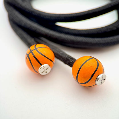 HOODIE CHARMS – Série Sportballs – Perle pour Cordon de Hoodie - Hoodie Charms - Basketball (Orange)