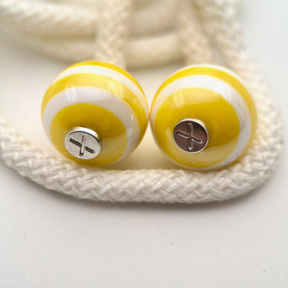 HOODIE CHARMS – Série STRIPES – Perle pour Cordon de Hoodie - Hoodie Charms - Jaune