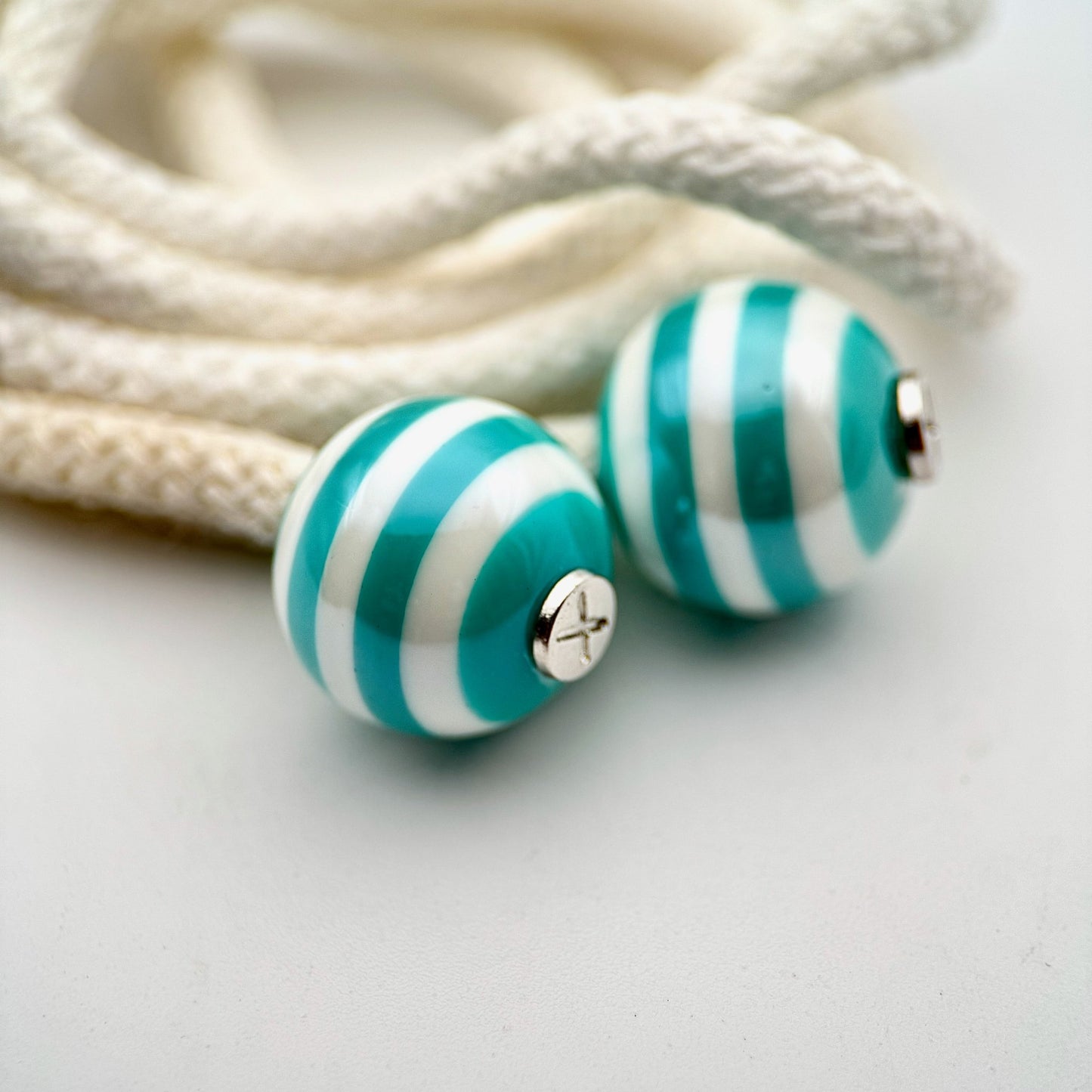 HOODIE CHARMS – Série STRIPES – Perle pour Cordon de Hoodie - Hoodie Charms - Turquoise