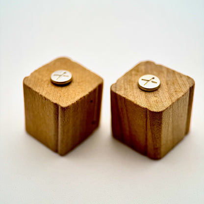 HOODIE CHARMS – Série Woody Shapes – Perle pour Cordon de Hoodie - Hoodie Charms - Woody Cube