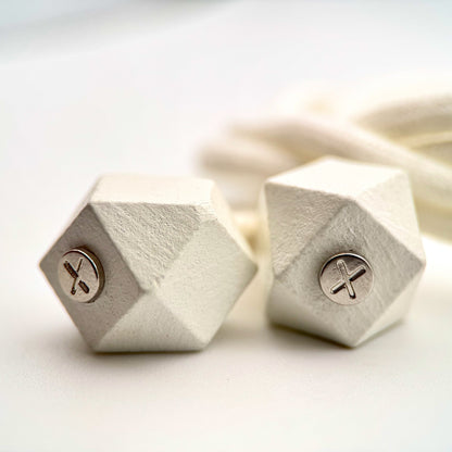 HOODIE CHARMS – Série Woody Shapes – Perle pour Cordon de Hoodie - Hoodie Charms - Woody Whitegem