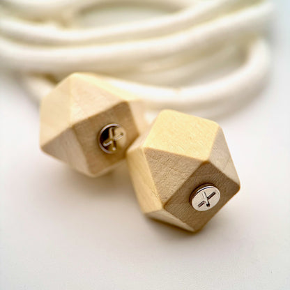 HOODIE CHARMS – Série Woody Shapes – Perle pour Cordon de Hoodie - Hoodie Charms - Woody Whitegem