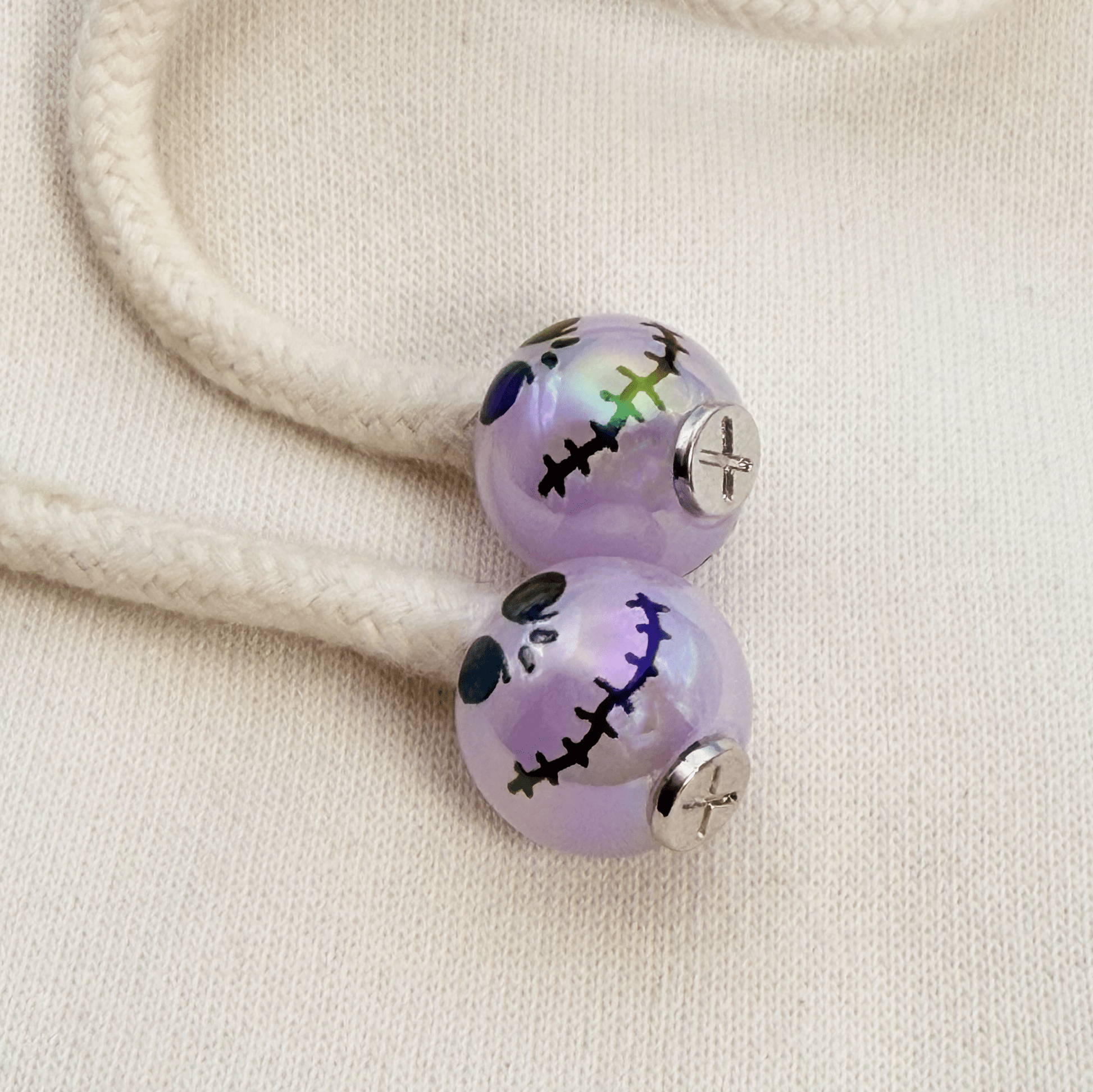 Hoodie Charms- Spooky Pop – Perles de hoodie - Hoodie Charms - Bleu Transparent
